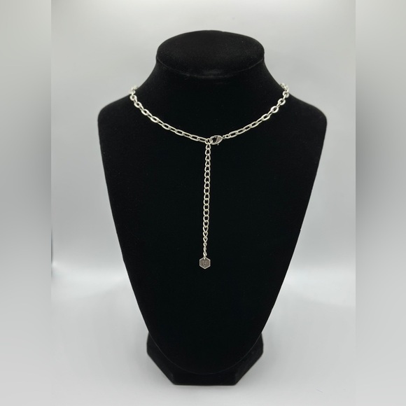 Touchstone Crystal Blue and Silver Necklace - Picture 2 of 2